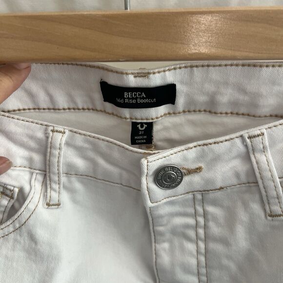 True Religion Becca Mid Rise Bootcut jeans, customized, embroidered, painted, 31 - Picture 6 of 16